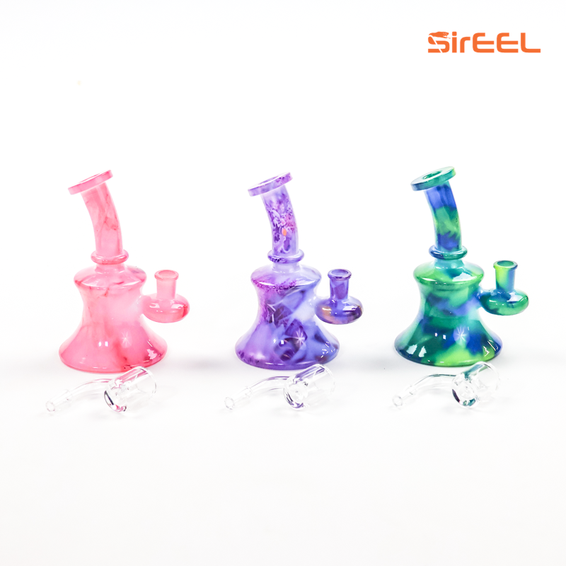 SirEEL - 5.5" MirageStone Dab Rig with Banger, Assorted Colors, Retail Packaging