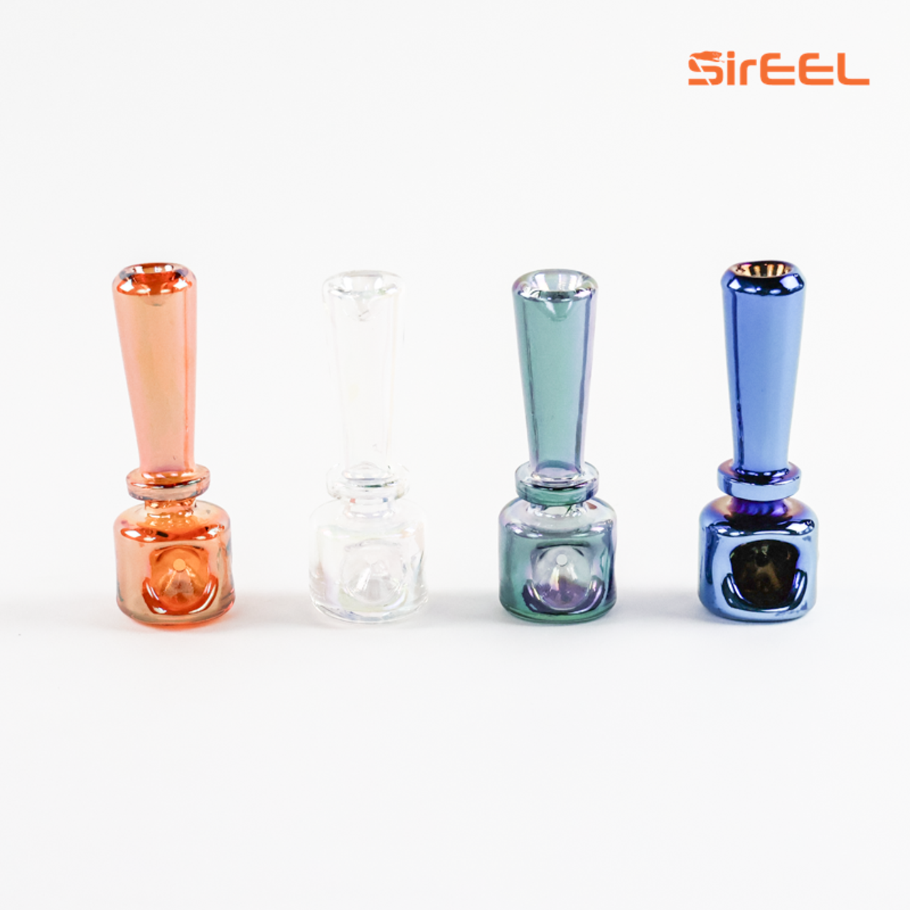 4.5" SirEEL Iridized Stacked Geometric Hand Pipe | Assorted Colors