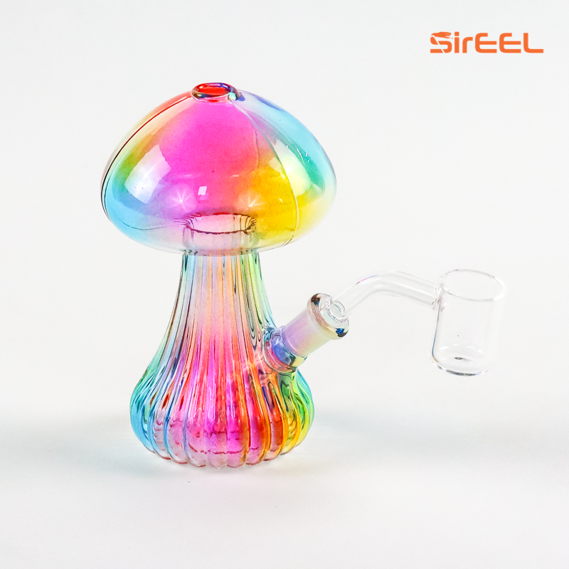 SirEEL - 5" Weeding Rainbow Dab Rig with Banger, Assorted Colors May Vary