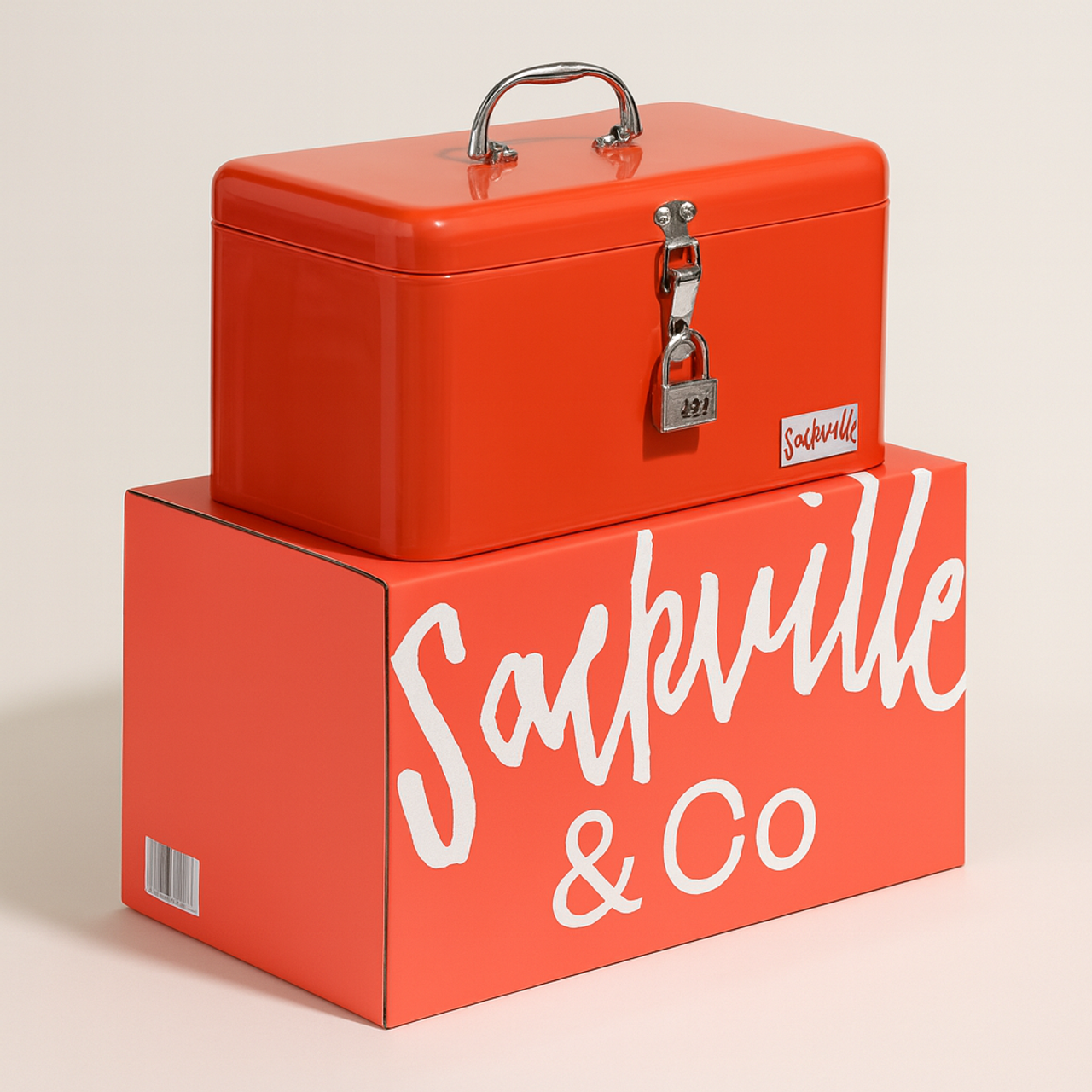 SACKVILLE - Stash Lock Box, Red (Generated with AI which can make mistakes)