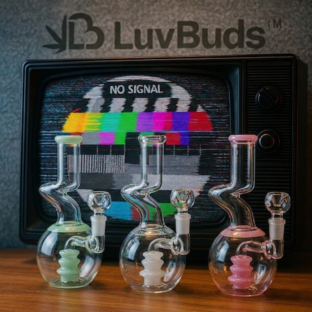 LuvBuds - 8" Slime Zong Shaped Bong with Flower Bowl, Assorted Colors May Vary