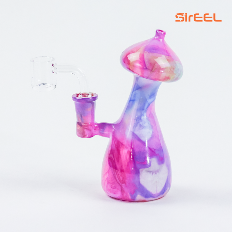 SirEEL - 6" MirageStone Mushroom Rig with Banger, Assorted Colors May Vary