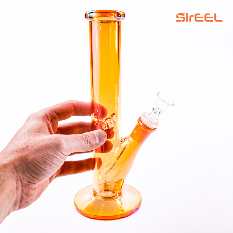 SirEEL - 10" Iridized Illusion Bong with Flower Bowl, Assorted Colors May Vary