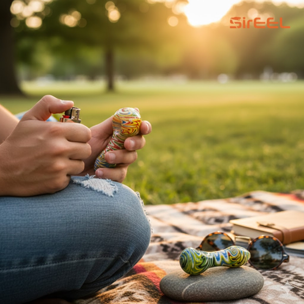 SirEEL - 4" Wig Wag Wonder Spoon Pipe, Assorted Colors May Vary (Generated with AI which can make mistakes)