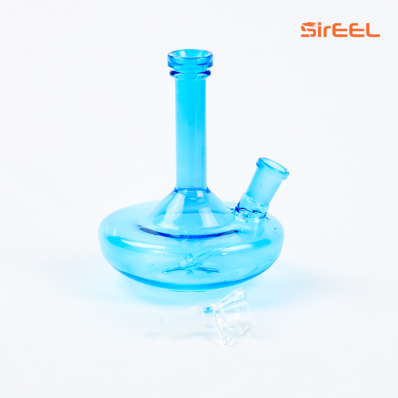 SirEEL - 6" Wide Base Beaker UFO Bong with Flower Bowl, Assorted Colors May Vary