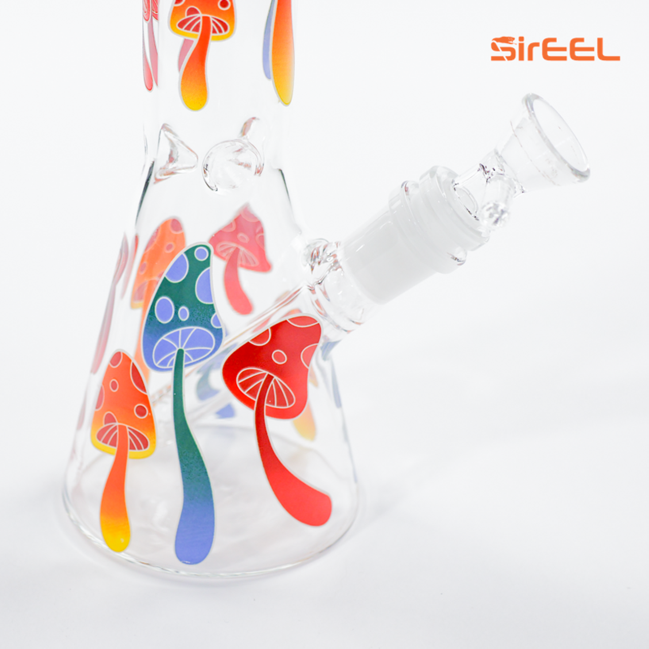 SirEEL - 10" Funky Fungi Beaker Bong with Flower Bowl, Assorted Mushroom Colors SirEEL - 10" Funky Fungi Beaker Bong with Flower Bowl, Assorted Mushroom Colors