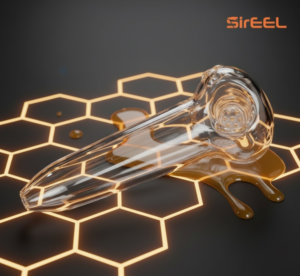 SirEEL - 4.5" Honeycomb Screen Spoon Pipe, Clear