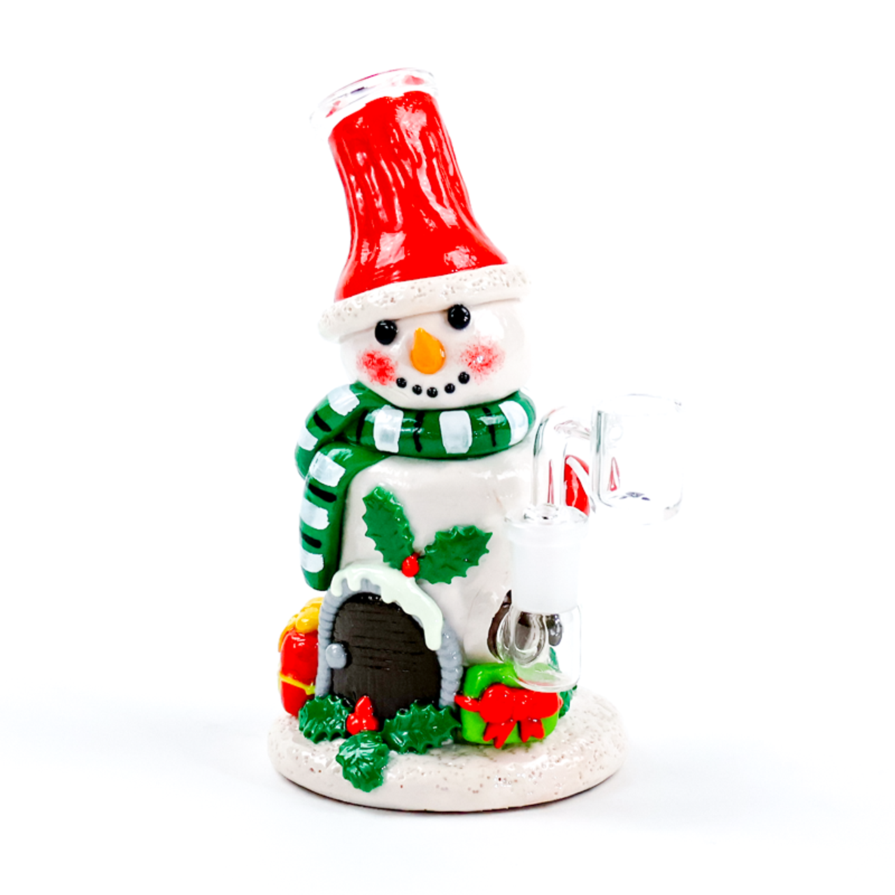 LuvBuds - 7" Holiday Themed Resin Dab Rig with Banger, Assorted Colors May Vary