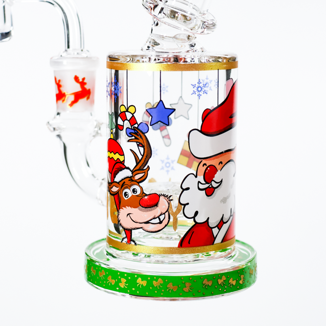 LuvBuds - 6" Baked On Holiday Themed Dab Rig with Banger, Assorted Colors May Vary LuvBuds - 6" Baked On Holiday Themed Dab Rig with Banger, Assorted Colors May Vary