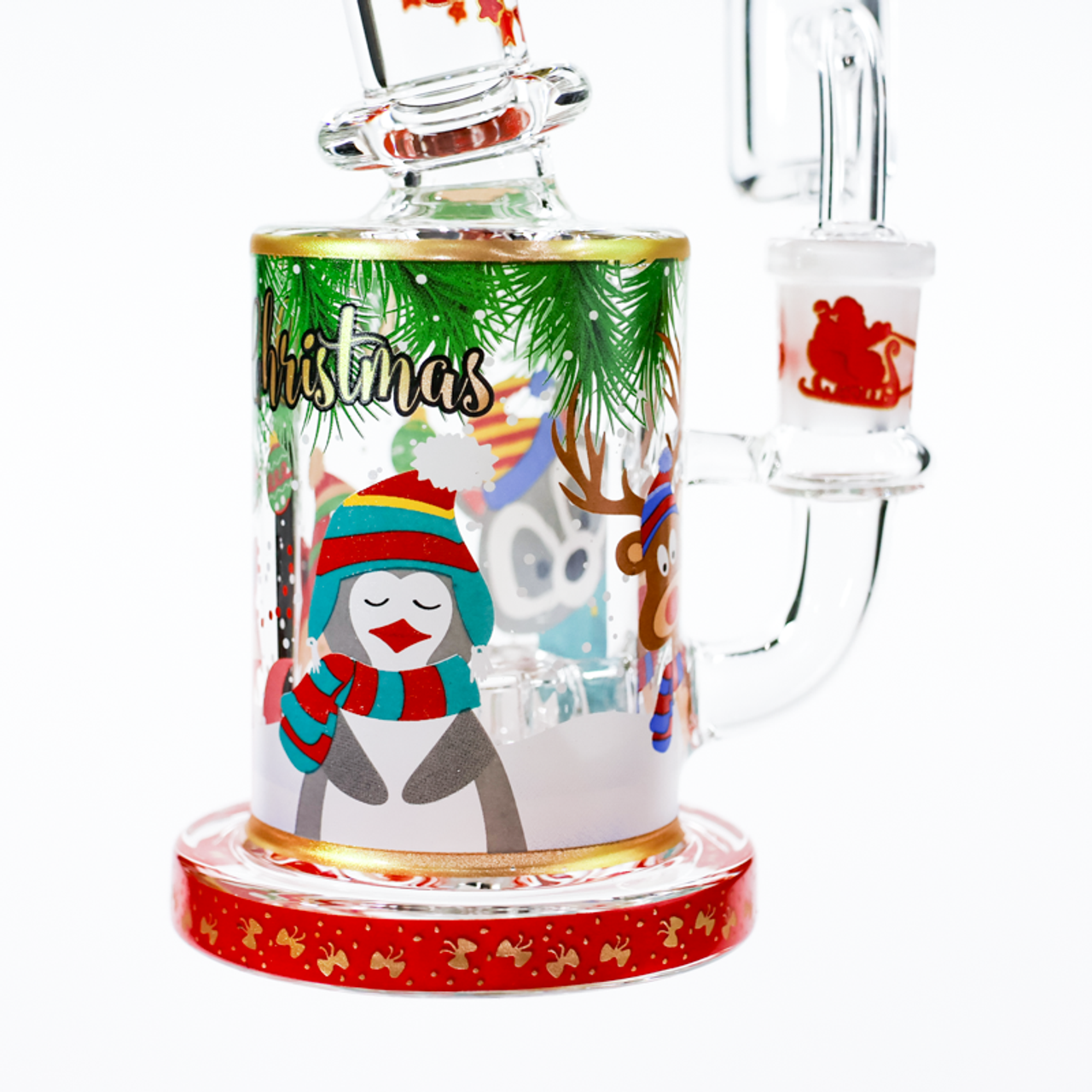 6" Baked On Holiday Themed Dab Rig with Banger | Assorted Colors