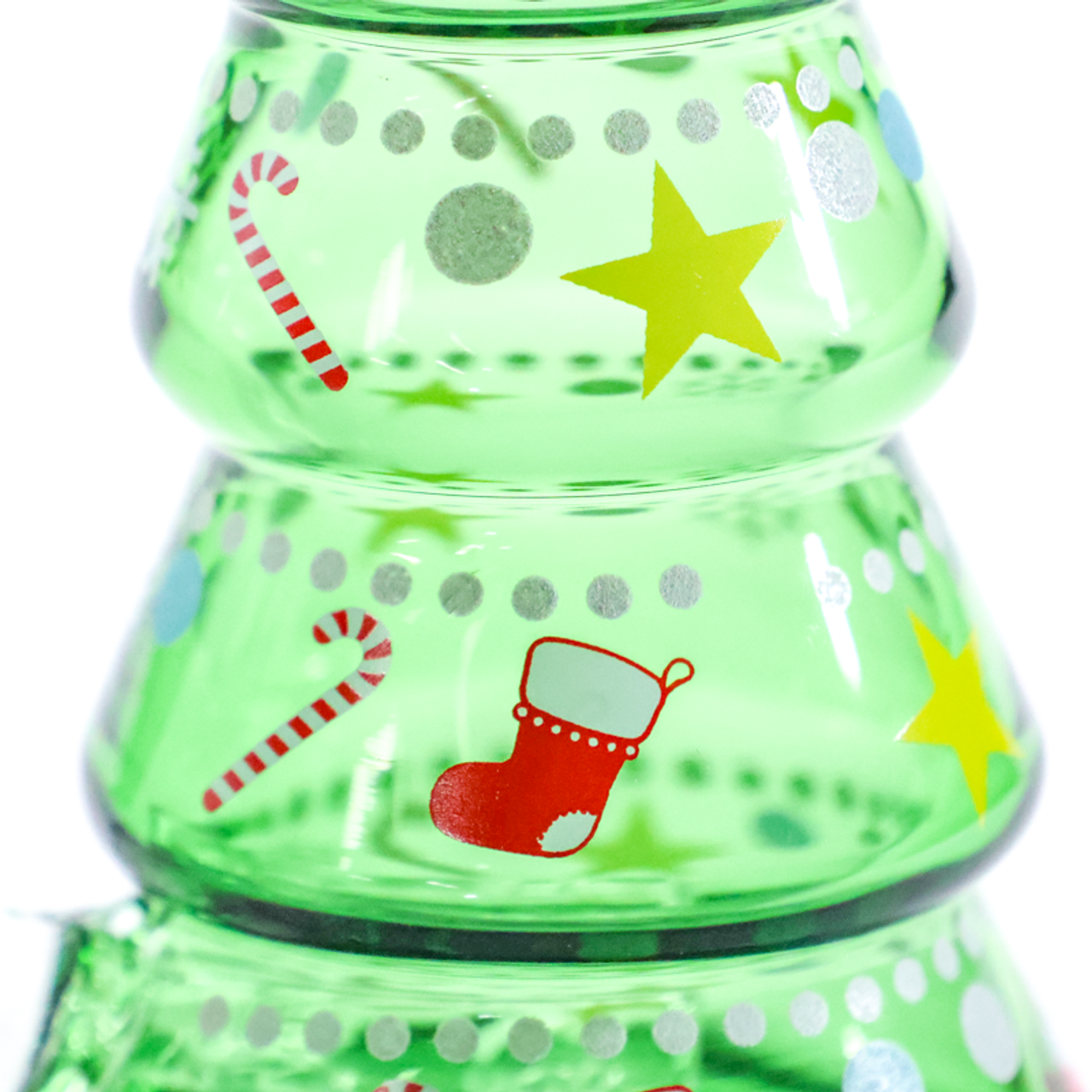 LuvBuds - 4.5" Christmas Tree Dab Rig with Banger, Evergreens Color