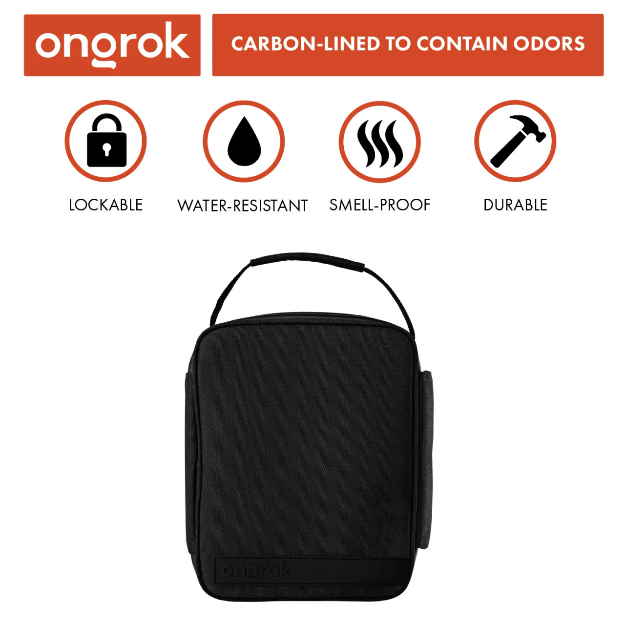 ONGROK - Smell Proof Carbon Lined Case, Large 10.5 x 19", Black