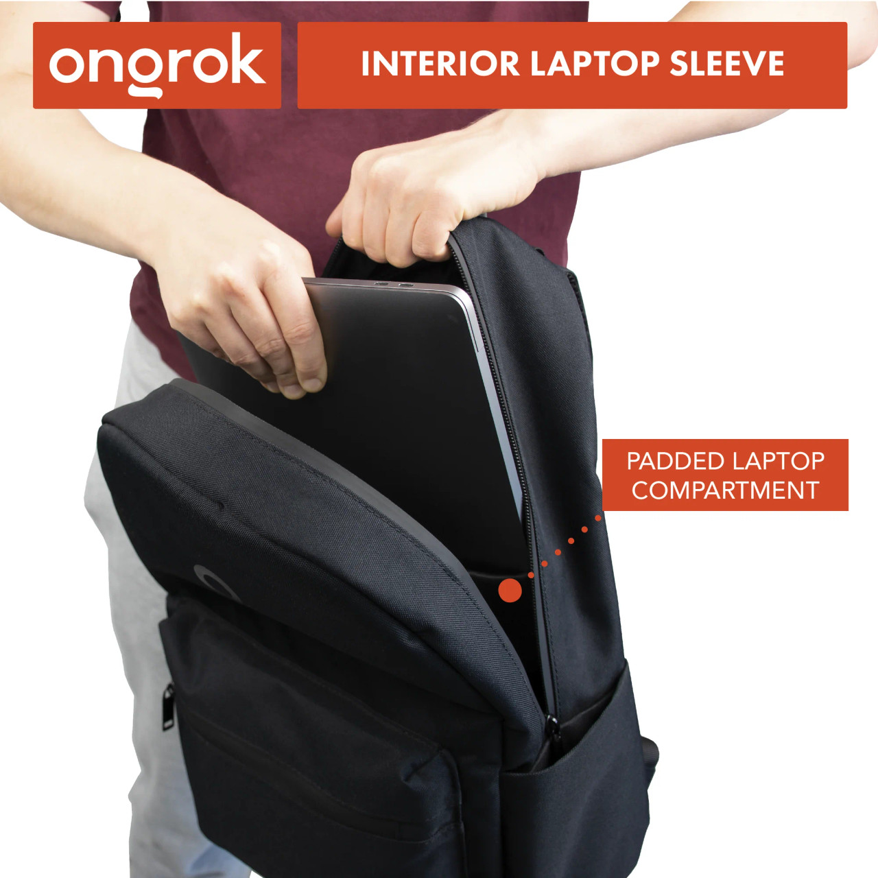 ONGROK - Smell Proof Carbon Lined Backpack, 11.5 x 16.5", Black