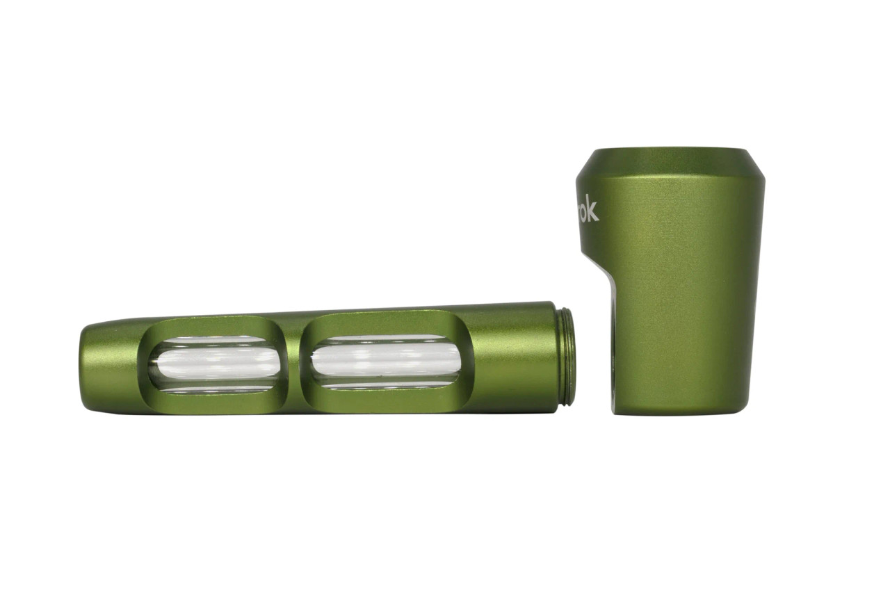 ONGROK - Aluminum and Glass Spoon Pipe, Green