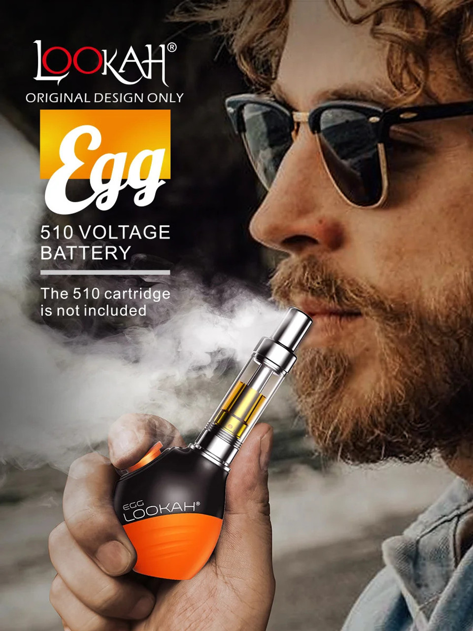 Lookah - Egg 350mAh Variable Voltage 510 Thread Battery, Assorted Colors