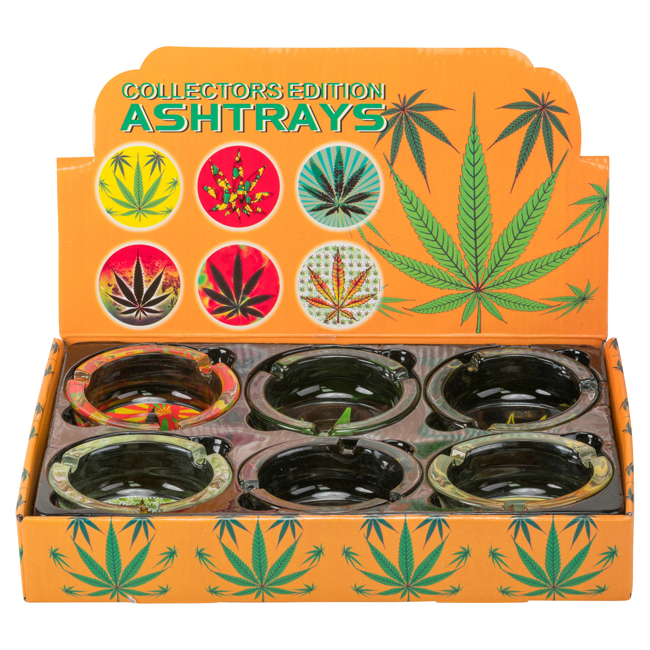 Glass Ash Tray 6 count Display