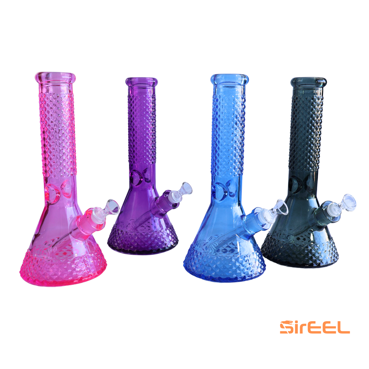 SirEEL - 12.5" TuffLuv 7mm Deco Diamond Vintage Glassware Bong with Bowl, Assorted Colors May Vary SirEEL - 12.5" TuffLuv 7mm Deco Diamond Vintage Glassware Bong with Bowl, Assorted Colors May Vary