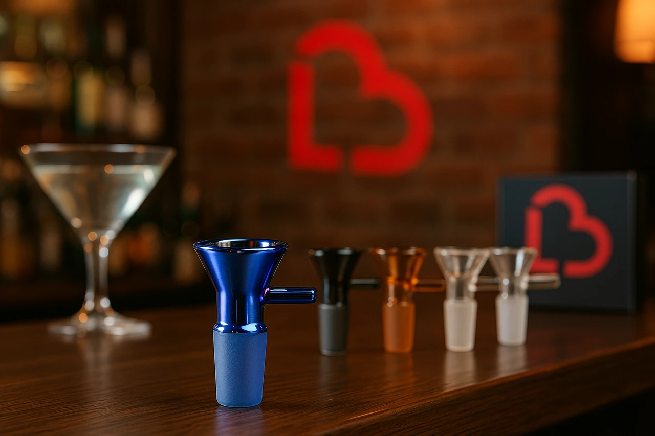 SirEEL - Iridized Martini Flower Bowl w/ Handle, 10MM, Assorted Colors May Vary (Generated with AI which can make mistakes)