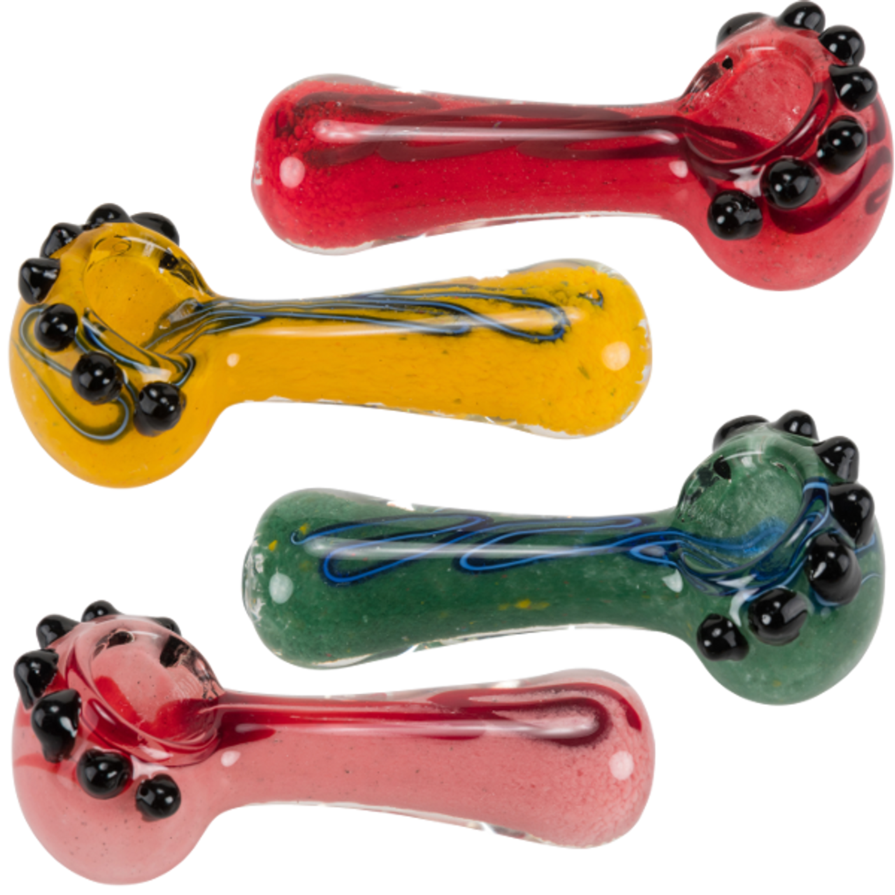 SirEEL - 4" Frit & Multi Marbles Glass Hand Pipe, Assorted Colors May Vary SirEEL - 4" Frit & Multi Marbles Glass Hand Pipe, Assorted Colors May Vary