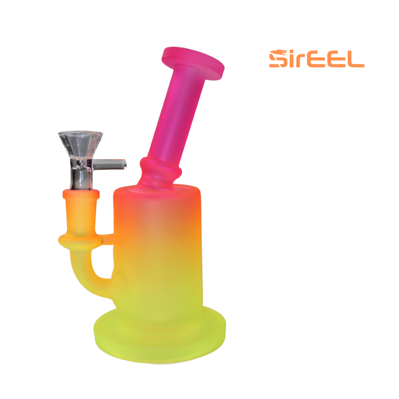 SirEEL - 7" FrostBite Bent Neck Bong with Flower Bowl, Assorted Colors May Vary