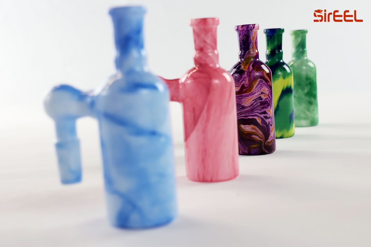 SirEEL - Mirage Stone 90* Ash Catcher, Assorted Colors May Vary