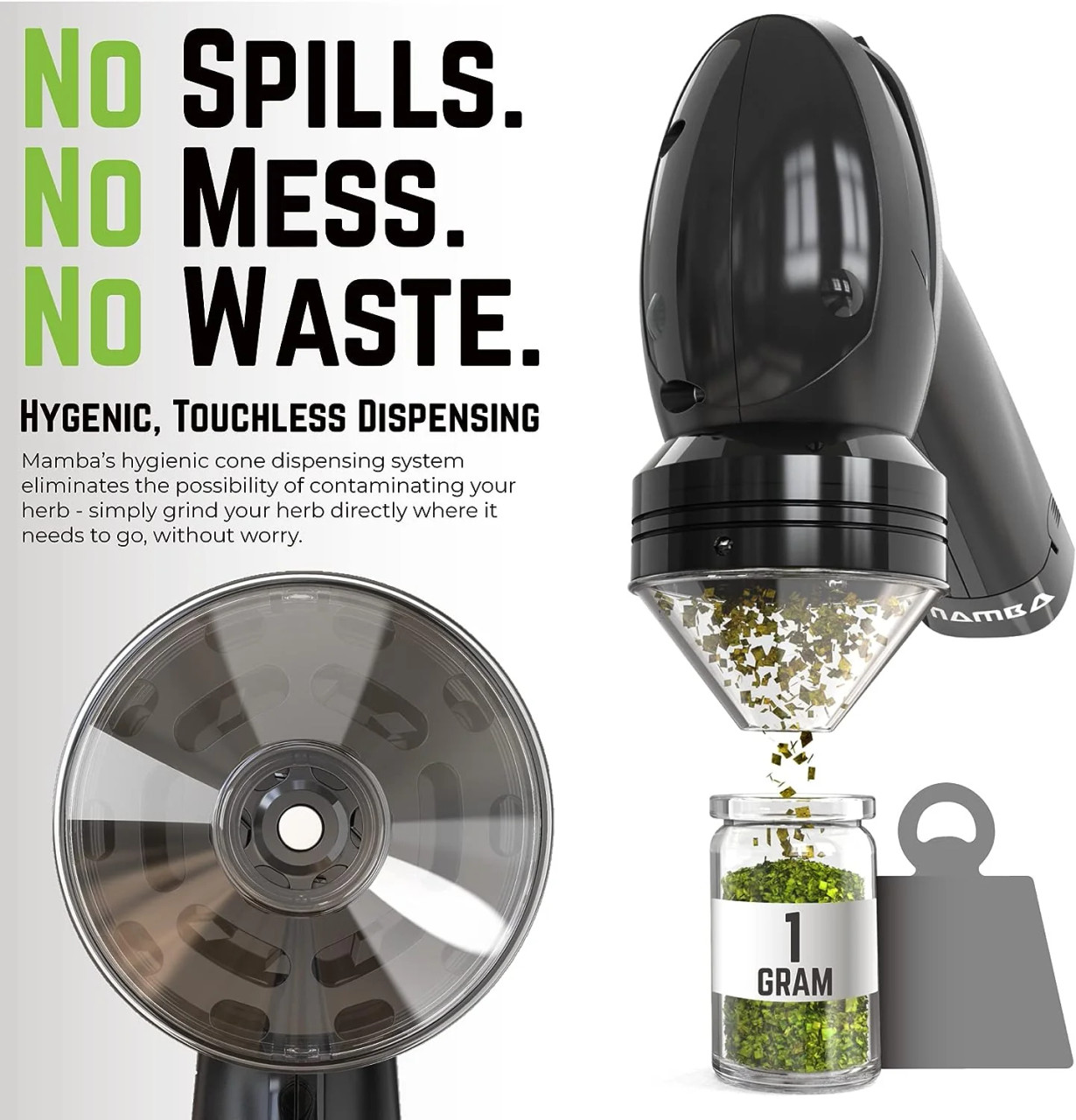 MAMBA - 600mAh V3 Lite Electric Grinder, Black/Black