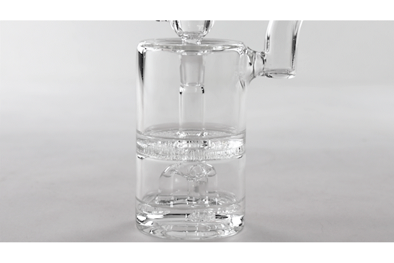 SirEEL - 8" Chuggular Bong with Triple Whitewater Perc and Flower Bowl, Clear As Day