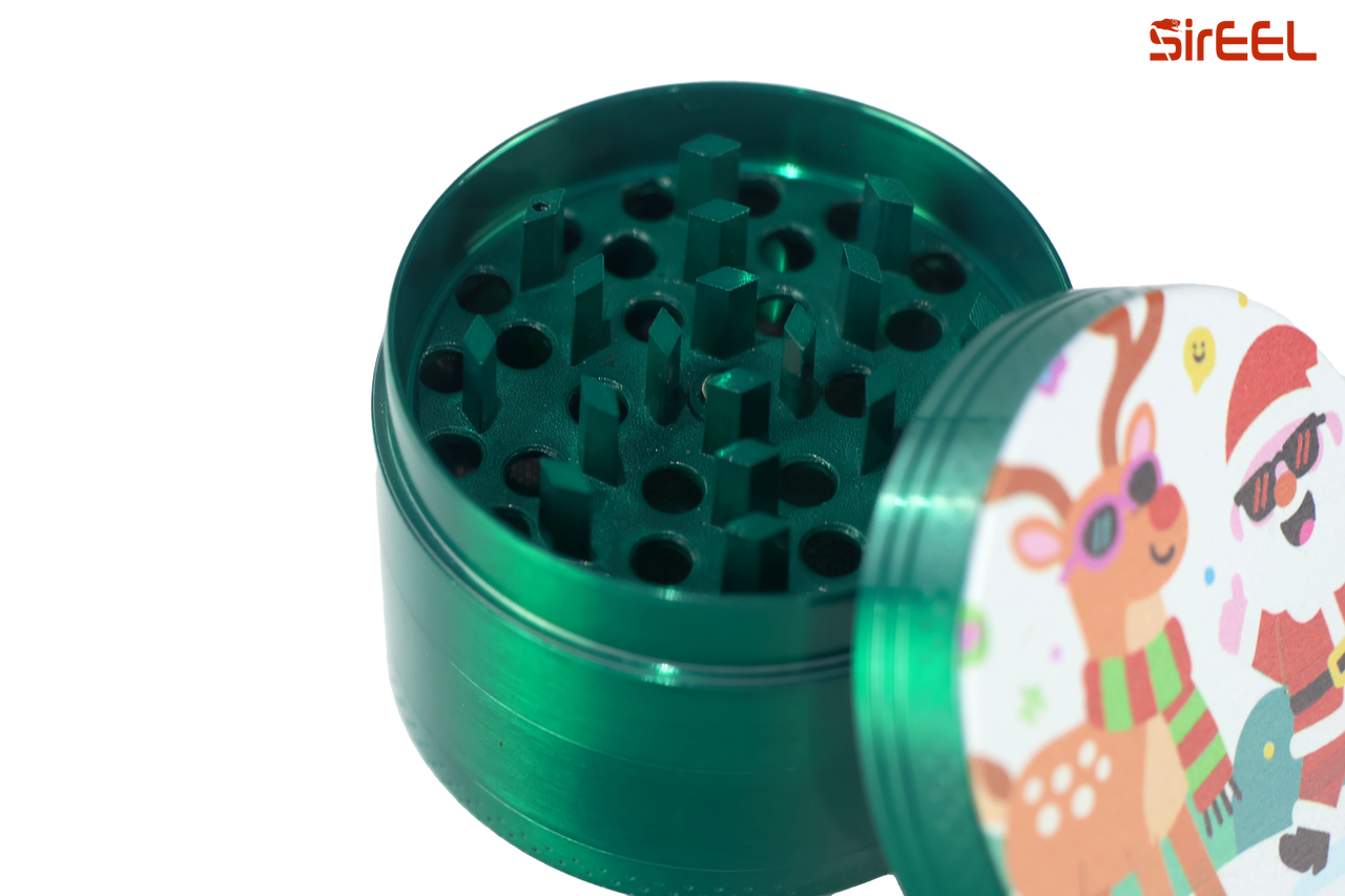 LuvBuds - 2.1" Zinc 4-Piece Grinch Grindolph Grinder, Assorted Colors May Vary