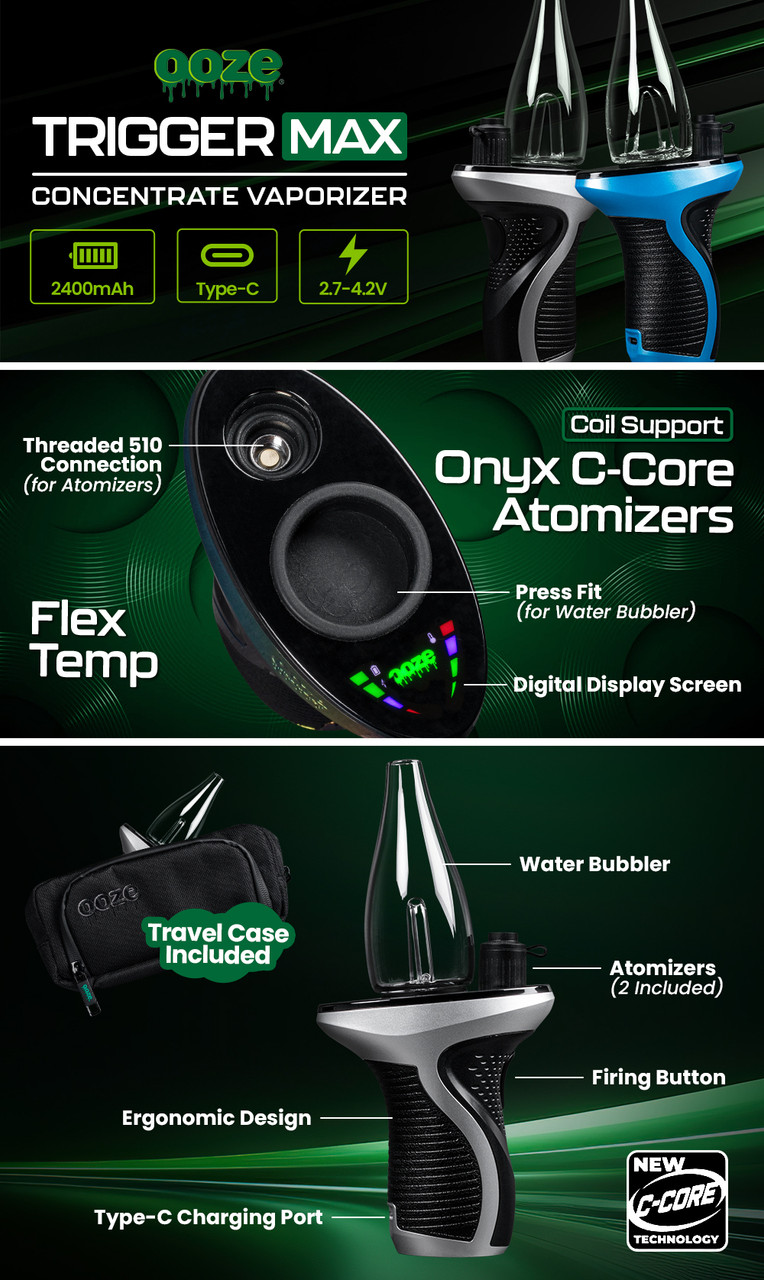 Ooze - 2400mAh Trigger Max Device, Panther Black Ooze - 2400mAh Trigger Max Device, Panther Black
