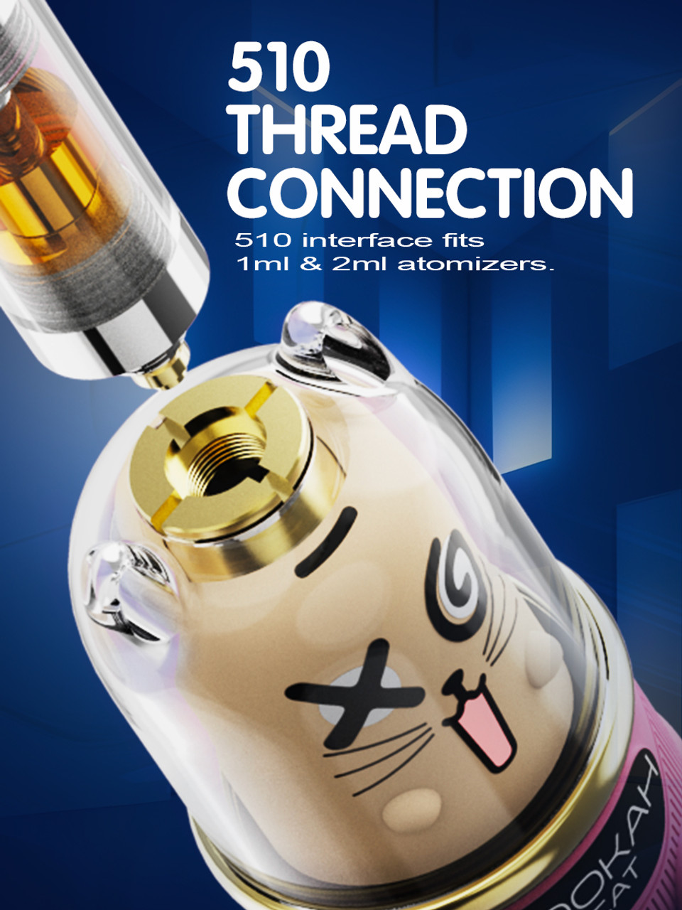 Lookah - Cat 750mAh Variable Voltage 510 Thread Battery Lookah - Cat 750mAh Variable Voltage 510 Thread Battery