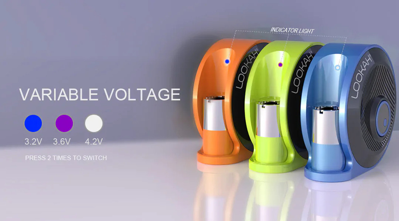 Lookah - 6pk Snail 2.0 Variable Voltage 510 Battery, Assorted Colors May Vary