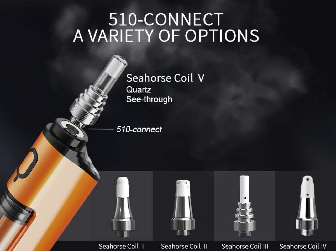 Lookah - 6pk Seahorse Pro Plus 650mAh 2-in-1 Electric Nectar Collector & Battery, Assorted Colors May Vary Lookah - 6pk Seahorse Pro Plus 650mAh 2-in-1 Electric Nectar Collector & Battery, Assorted Colors May Vary