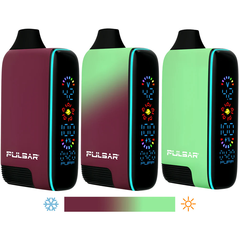 Pulsar - 8pk 510 DL 5.0 Auto Draw 1000mAh Variable Voltage Battery Thermo Series, Retail Display, Assorted Thermo Colors