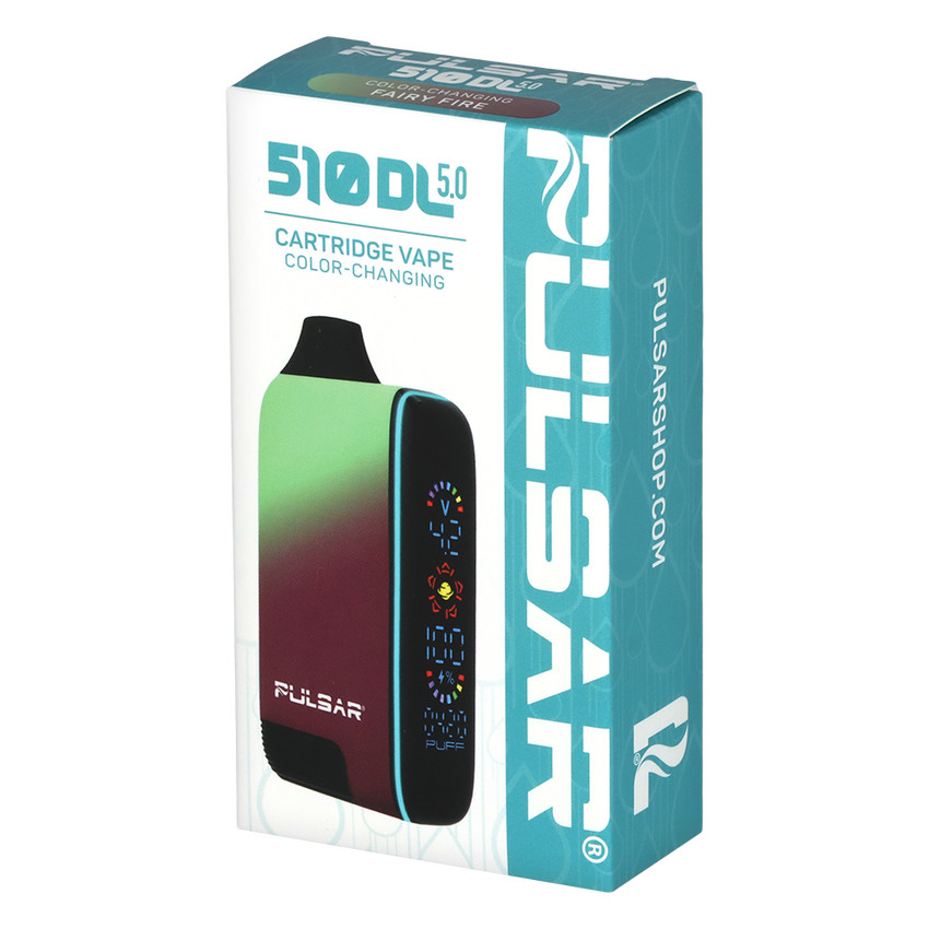 Pulsar - 8pk 510 DL 5.0 Auto Draw 1000mAh Variable Voltage Battery Thermo Series, Retail Display, Assorted Thermo Colors