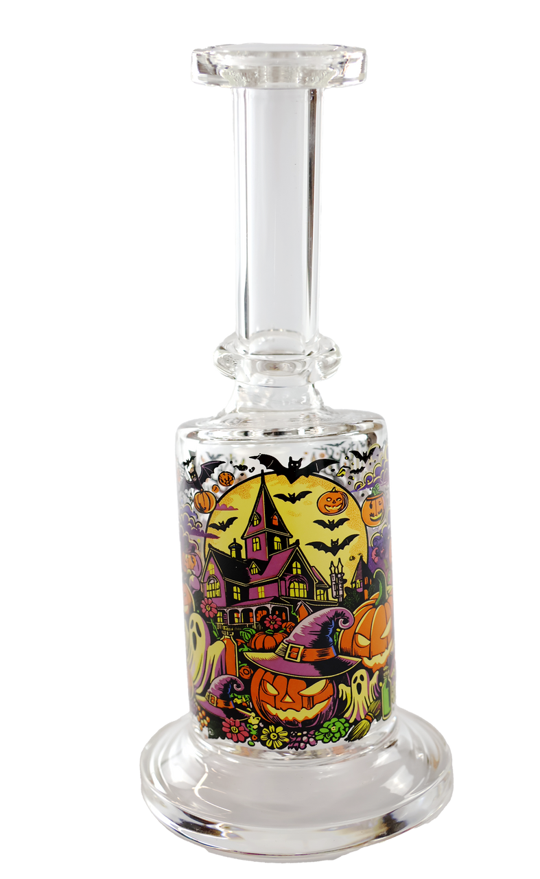 SirEEL - 6" Halloween Image Transfer Bent Neck Rig with Banger, Assorted Colors May Vary