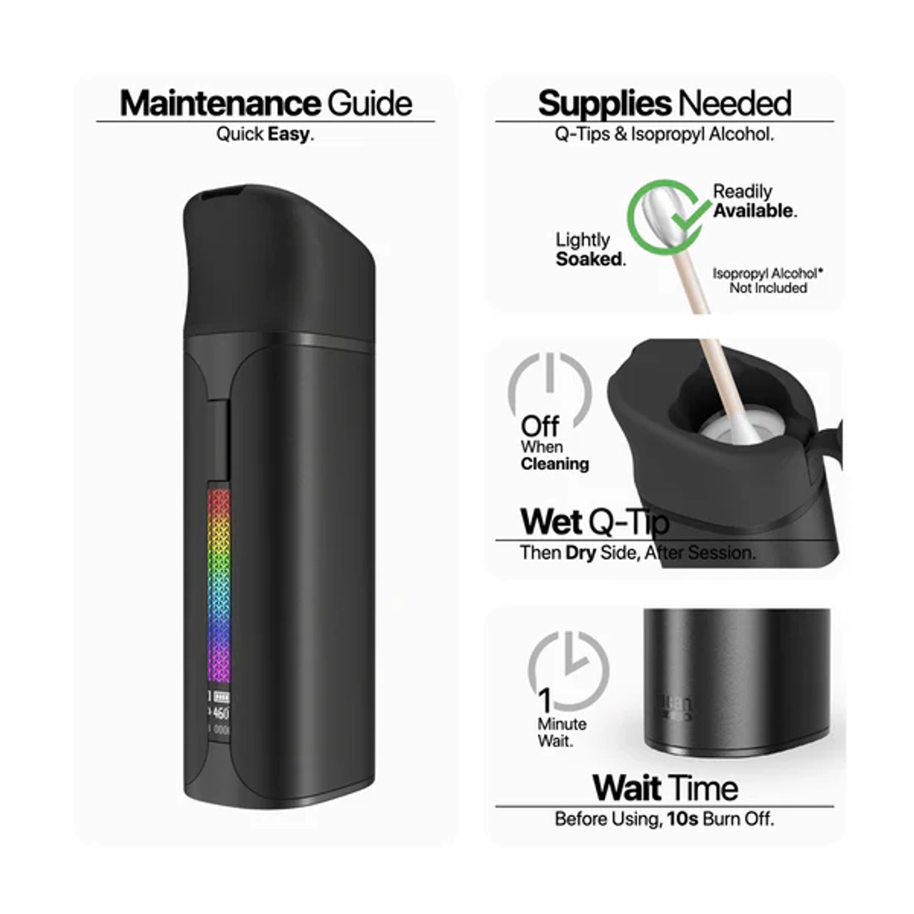 Yocan Black - POCKET 1400mAh Concentrate Device, Black