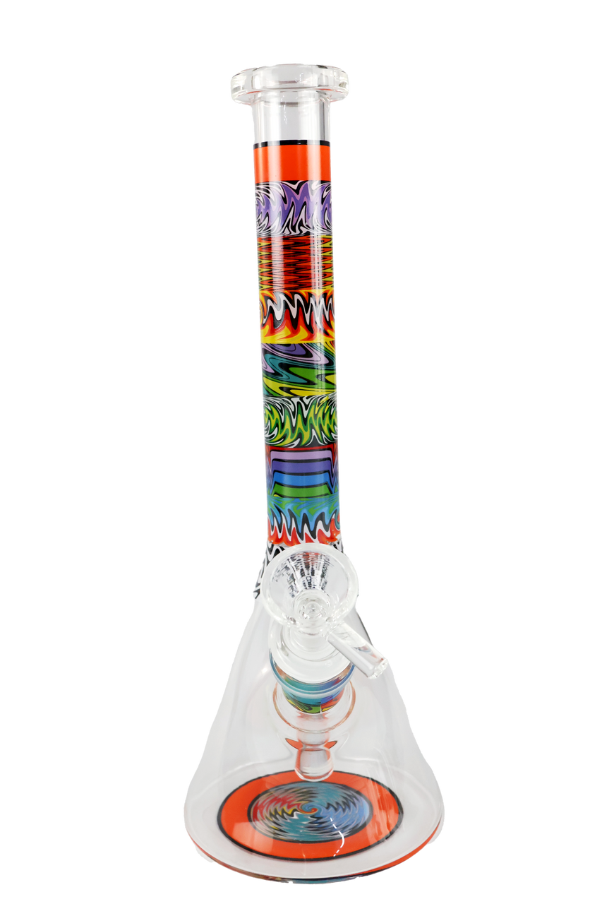 SirEEL - 9.5" Wig Wag Beaker Bong with Bowl, Assorted Colors May Vary