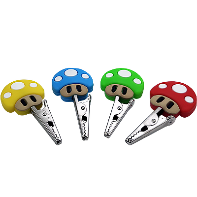 SirEEL - 25pk Mushroom 1up Roach Clip, Assorted Colors May Vary, Retail Display