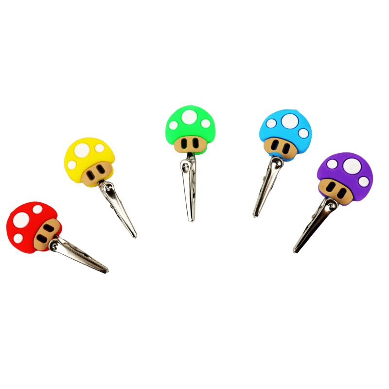 SirEEL - 25pk Mushroom 1up Roach Clip, Assorted Colors May Vary, Retail Display