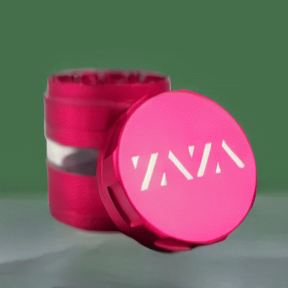 ZAZA - 2"(50mm) 4-Piece Window Grinder, Matte Pink (Generated with AI which can make mistakes)