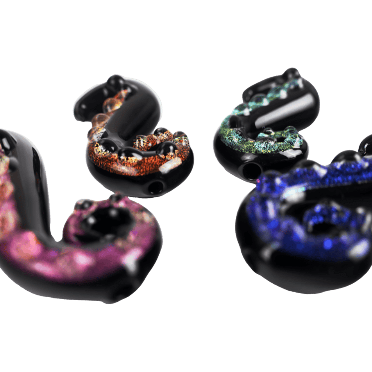 SirEEL - 3.5" Smoktopus Dichro Tentacle Pipe, Dichroic Glass Sculpture, Hidden Hand Pipe, Functional Art, Assorted Colors May Vary SirEEL - 3.5" Smoktopus Dichro Tentacle Pipe, Dichroic Glass Sculpture, Hidden Hand Pipe, Functional Art, Assorted Colors May Vary