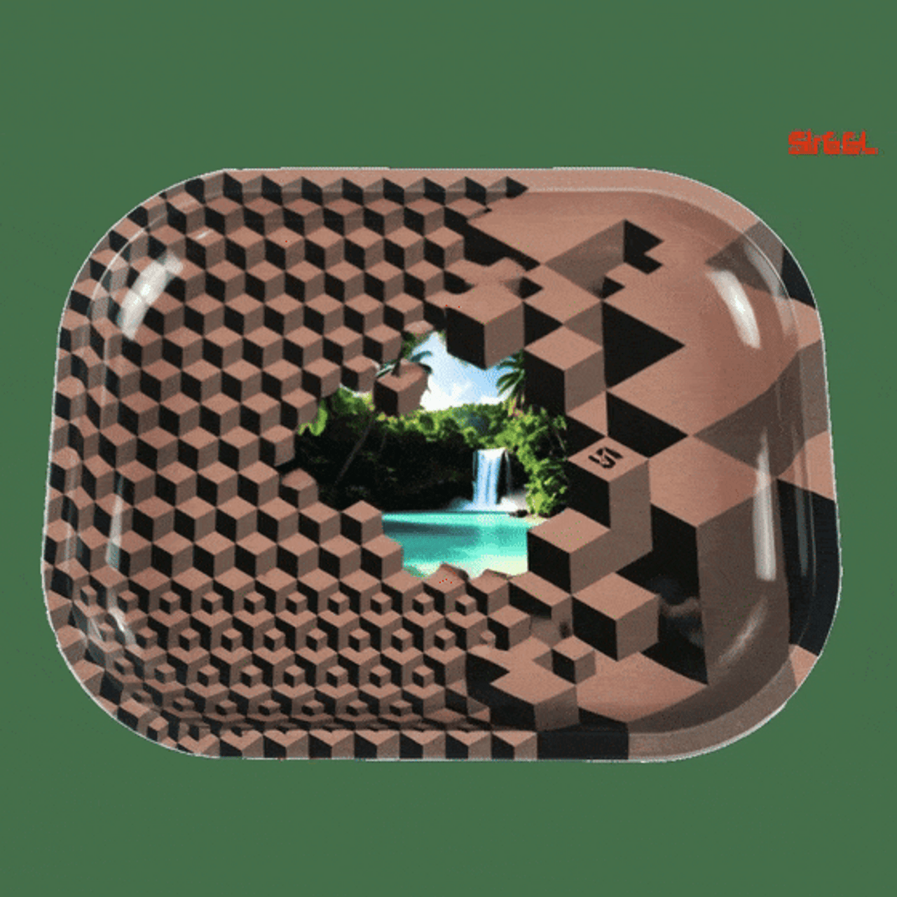 SirEEL - 5.5" x 7" Digital Oasis Rolling Tray (Generated with AI which can make mistakes)