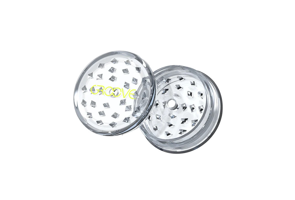 GROOVE - 12pk Acrylic 55mm 3-Piece Grinder, Assorted Colors May Vary, Retail Display