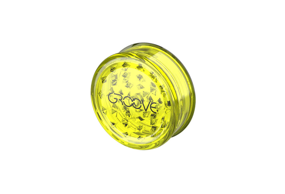 GROOVE - 12pk Acrylic 55mm 3-Piece Grinder, Assorted Colors May Vary, Retail Display