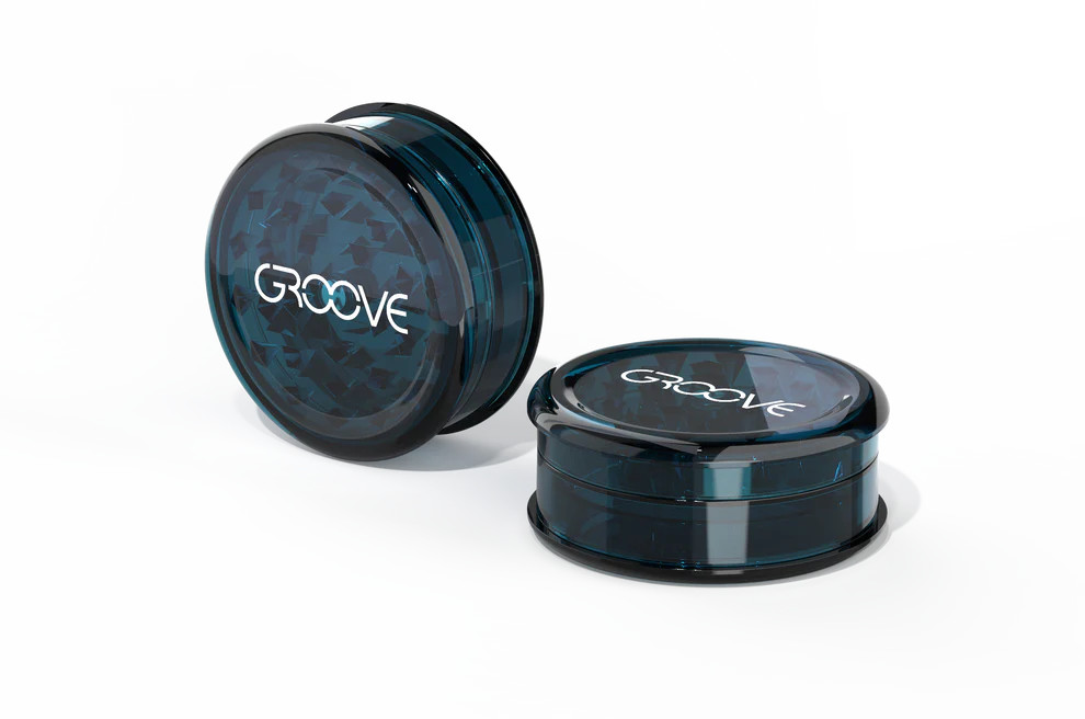 GROOVE - 12pk Acrylic 55mm 3-Piece Grinder, Assorted Colors May Vary, Retail Display