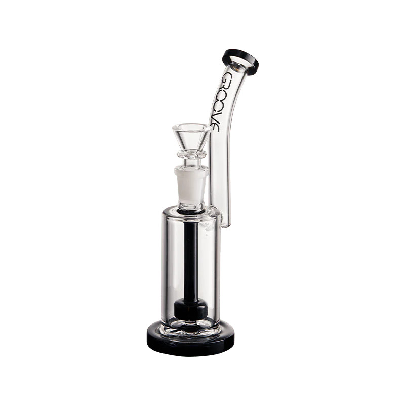 GROOVE - 7" Small Rig with Bowl and Banger, Clear/Black