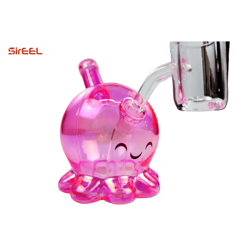 SirEEL - 4" OctoBuddy Dab Rig with Banger, Assorted Colors May Vary