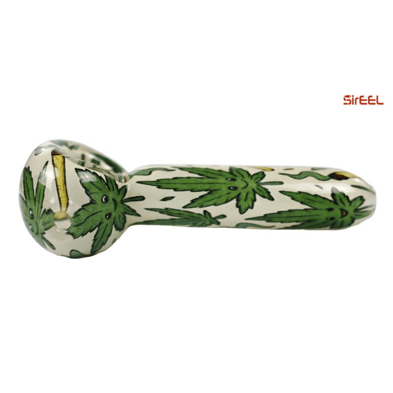 SirEEL - 4" Artistic 420 Image Transfer Glass Spoon, Assorted Designs May Vary