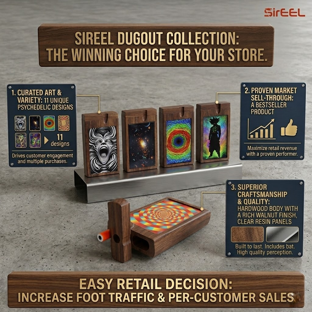 SirEEL - 4" Static Trip Dugout One Hitter, Assorted Colors May Vary (Generated with AI which can make mistakes)