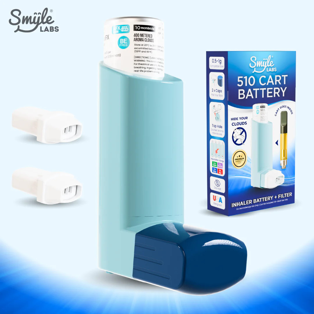 SMYLE Labs - Inhaler Variable Voltage 510 Thread Battery, Blue